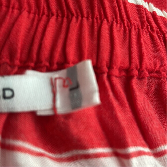 Revolve faithful the brand off the shoulder striped shirt roll up sleeve sz lg - Picture 5 of 14